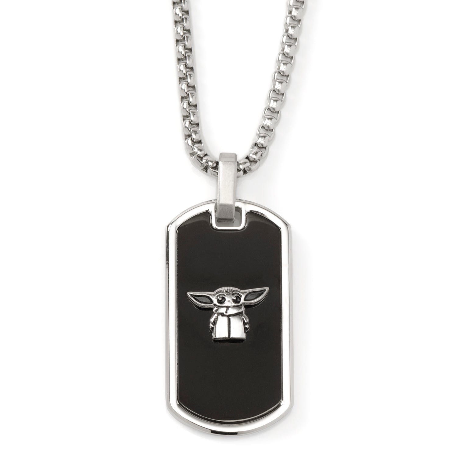 Star Wars Grogu Dog Tag Necklace by Cufflinks.com