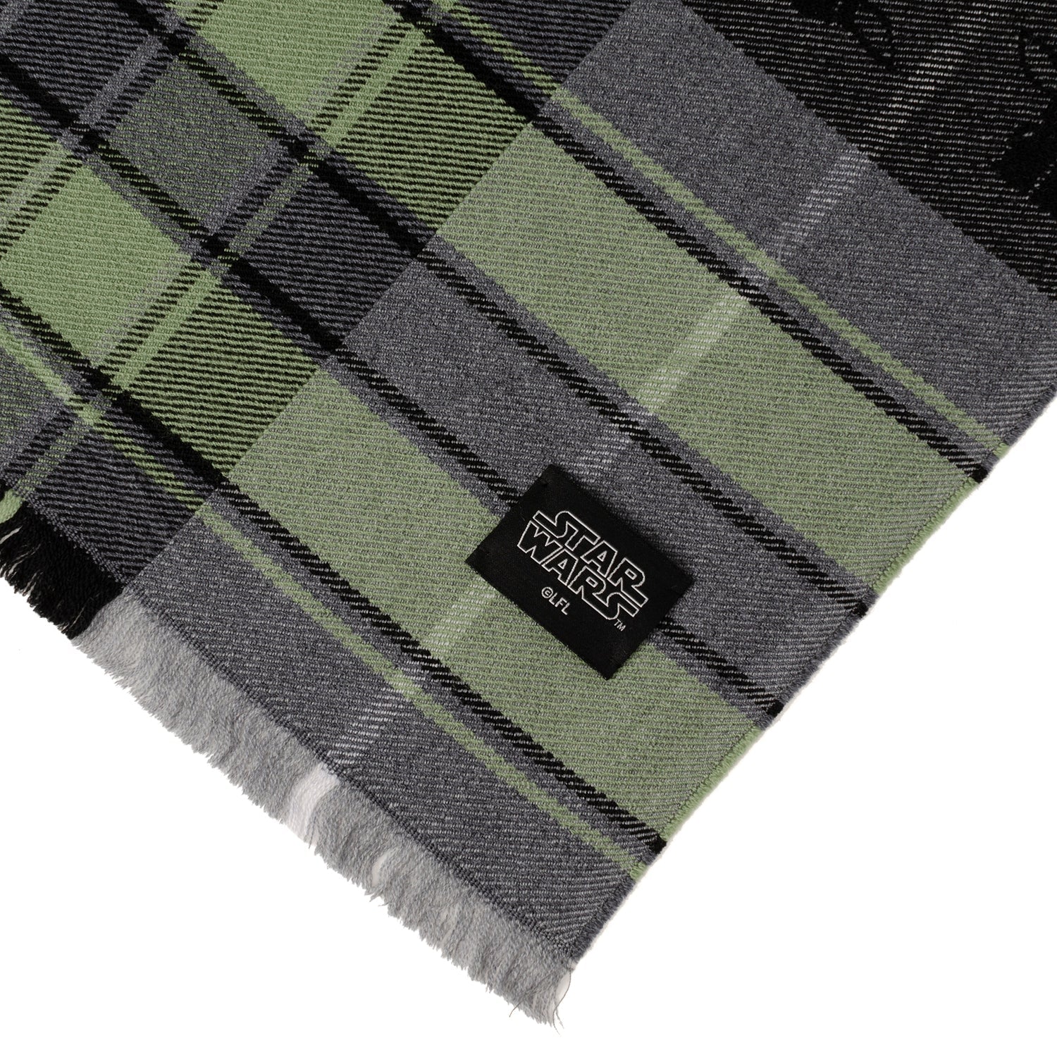 Star Wars Grogu Green and Black Scarf by Cufflinks.com