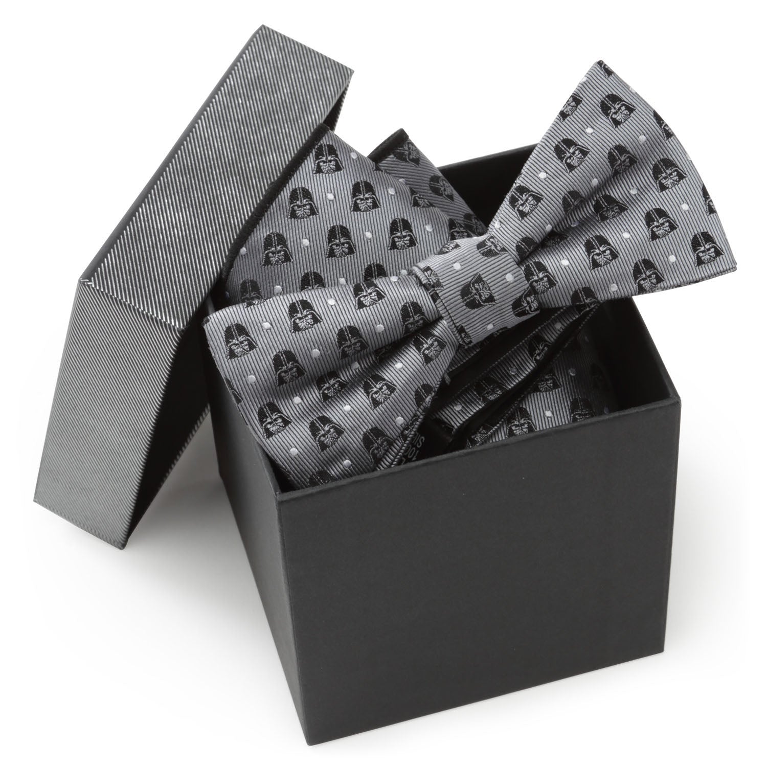 Star Wars Darth Vader Gray Polka Dot Bow Tie and Pocket Square Gift Set by Cufflinks.com