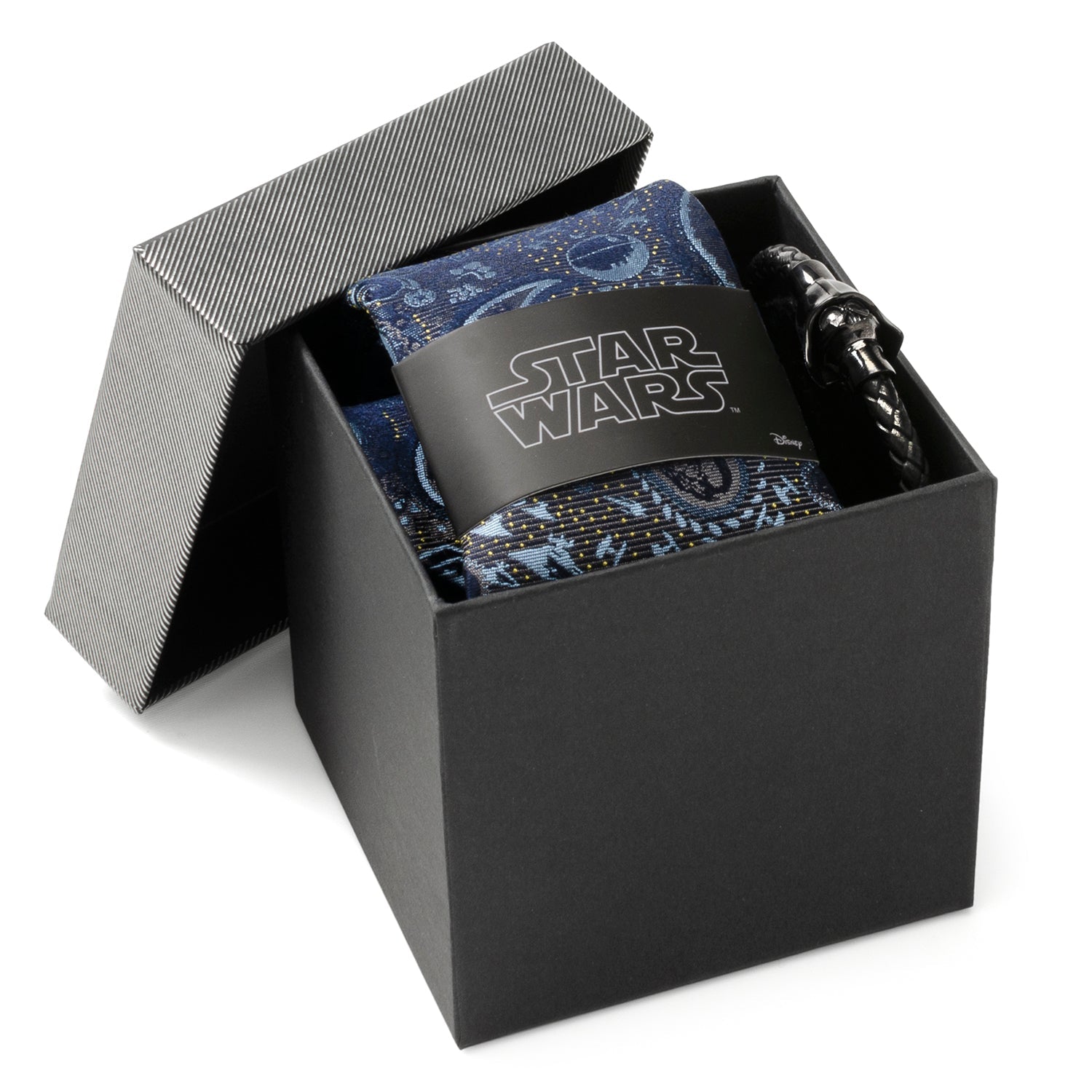 Star Wars Darth Vader Blue and Gray Paisley Tie and Bracelet Gift Set