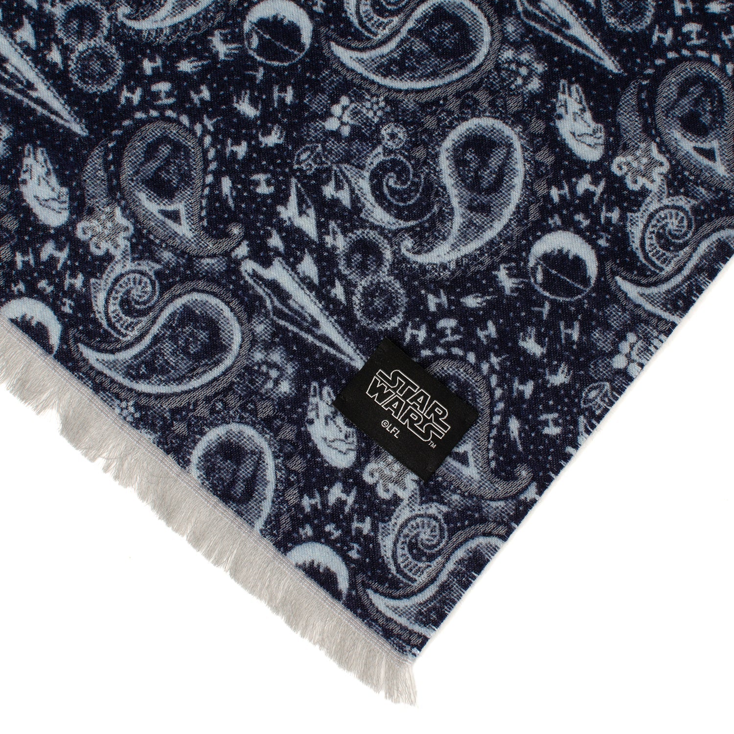 Star Wars Darth Vader Blue and Gray Paisley Scarf by Cufflinks.com
