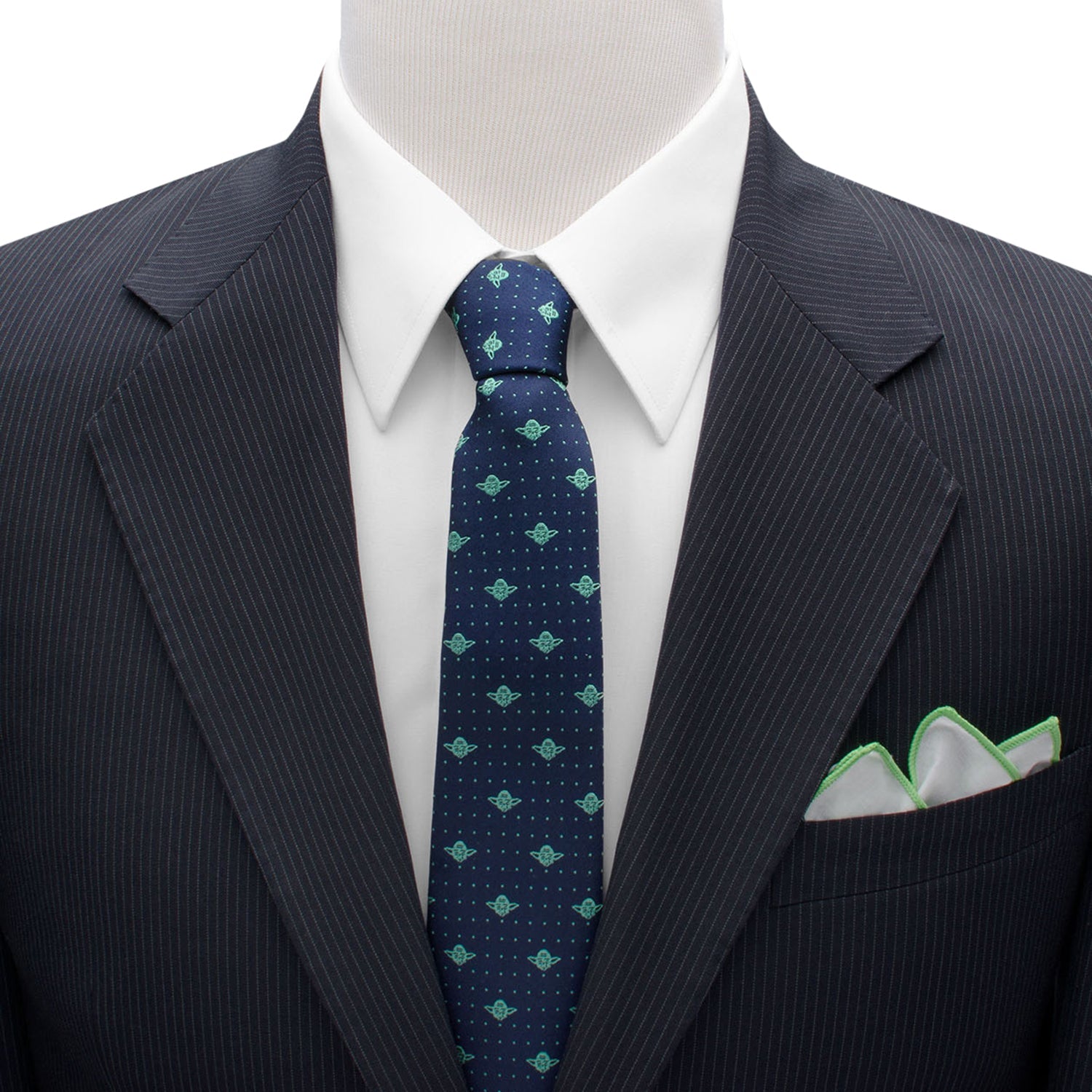 Star Wars Yoda Dotted Navy Tie by Cufflinks.com