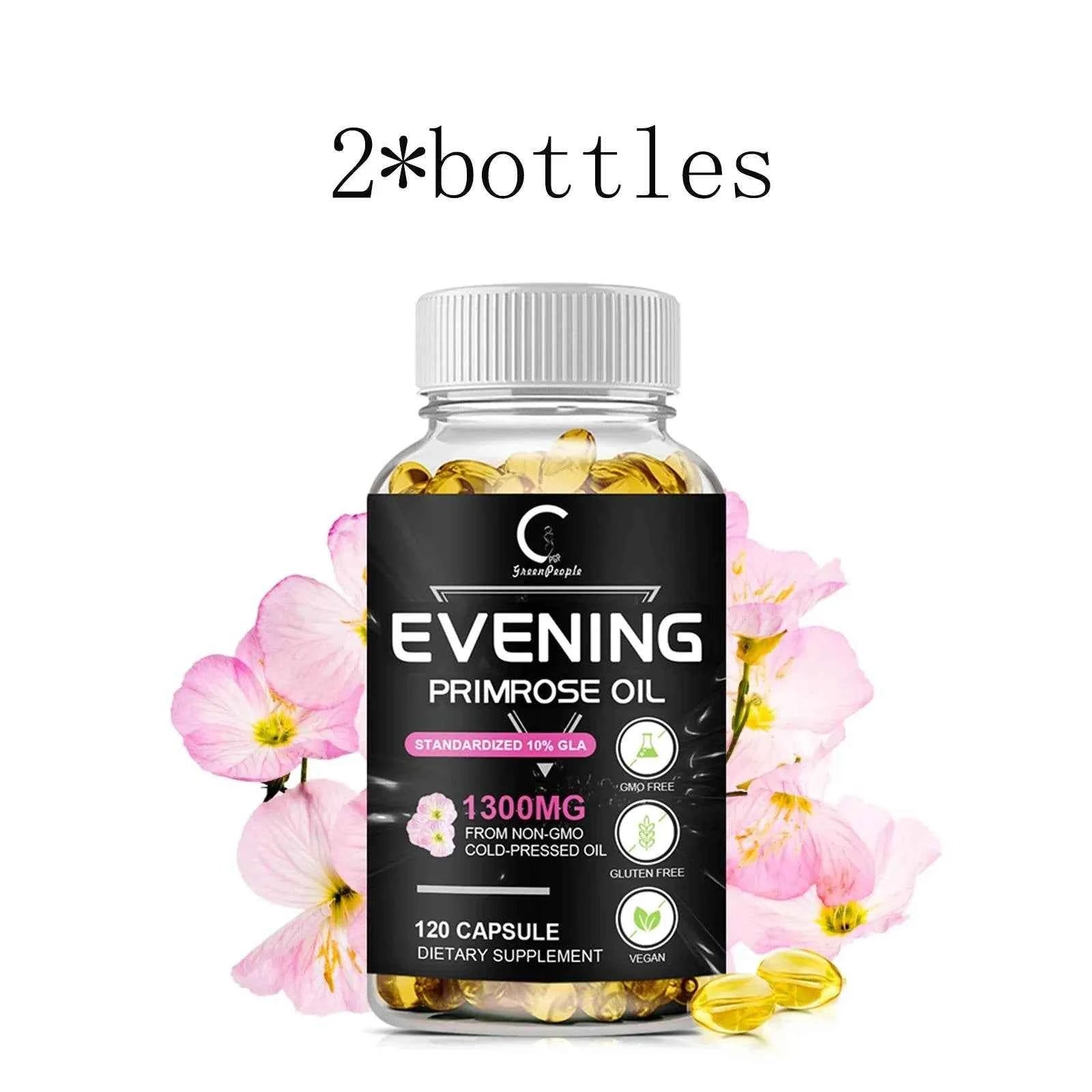 Evening Primrose Oil Supplement Capsules - Promotes Healthy Skin & Cardiovascular Health - Nutritional Support for Women