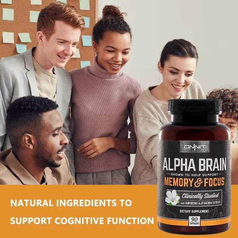 Brain Health Supplement Capsules - Supports Memory Concentration And Cognitive Processing Speed - 90 Count Bottle