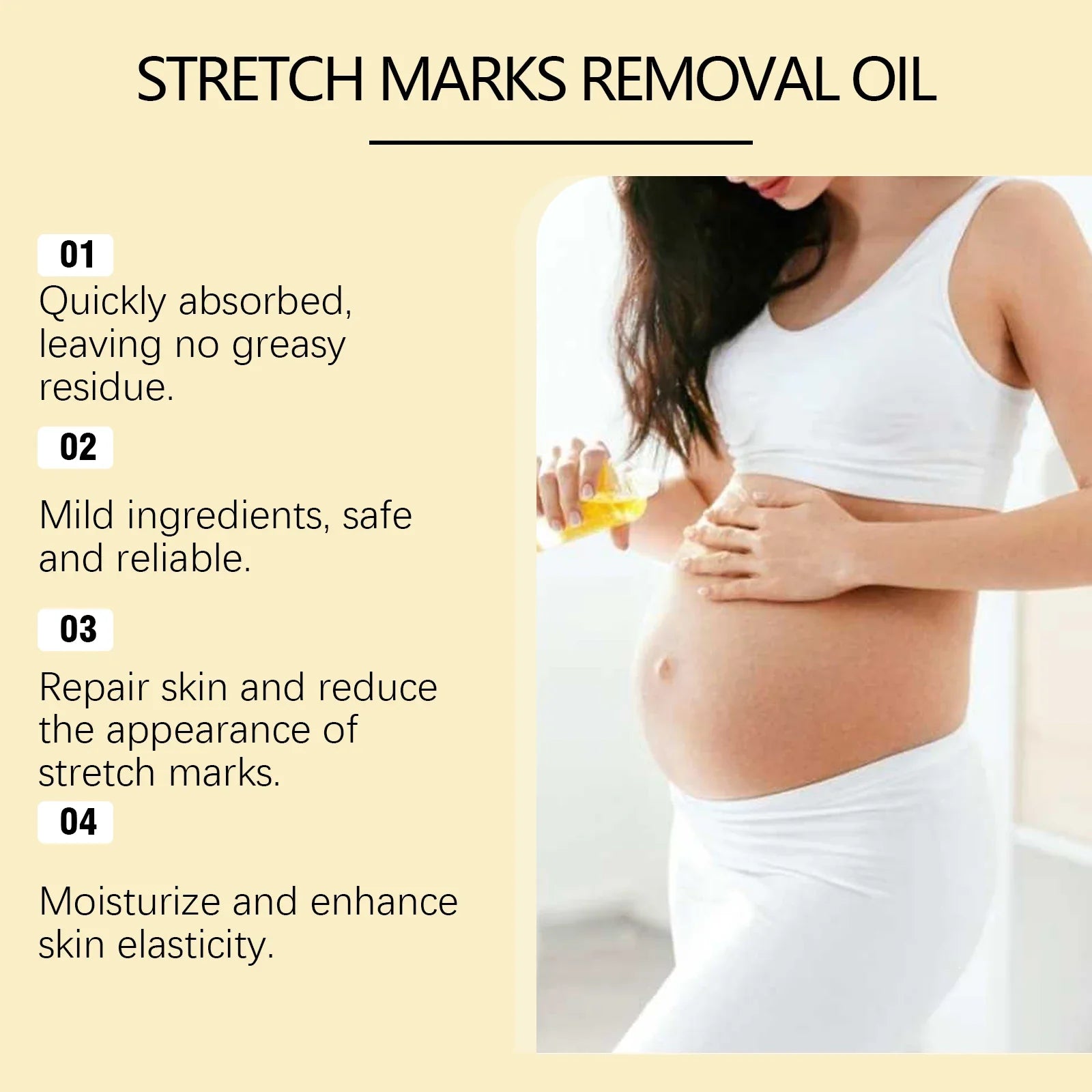 Stretch Mark Lightening Essential Oil Skin Care Cream for Pregnant Women Moisturizing Lifting Firming Skin Slimming Oil 100ml by Roksy