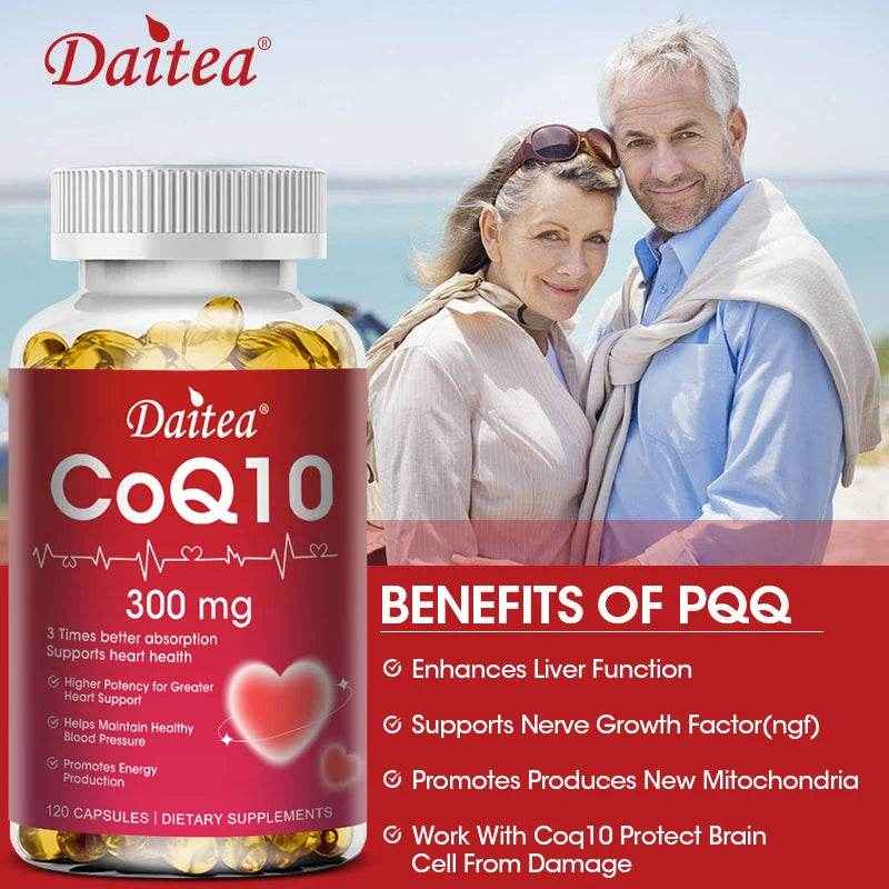 CoQ10 300mg Super 3x Absorption, Antioxidant, Good for Heart Health and Energy Production, Coenzyme Q10 Supplement