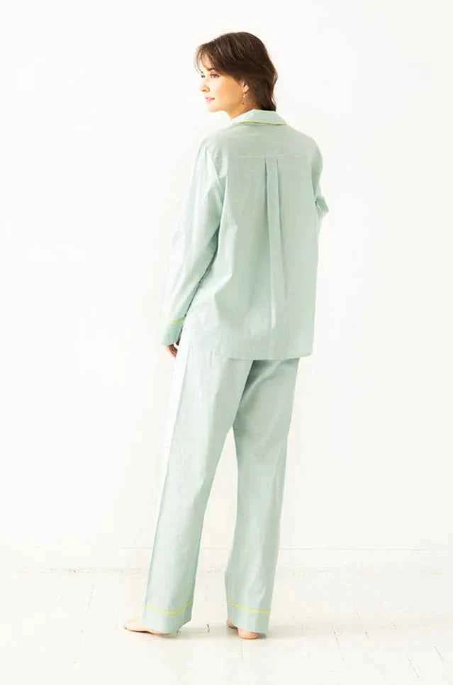 Classic Woven Cotton Pajama Set - DestGlow