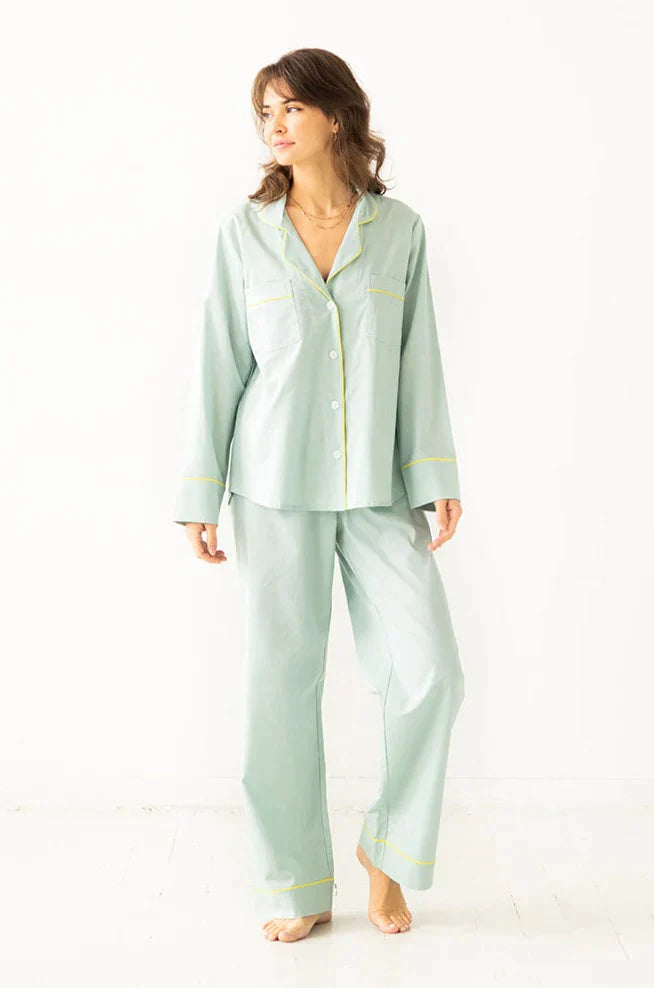 Classic Woven Cotton Pajama Set - DestGlow