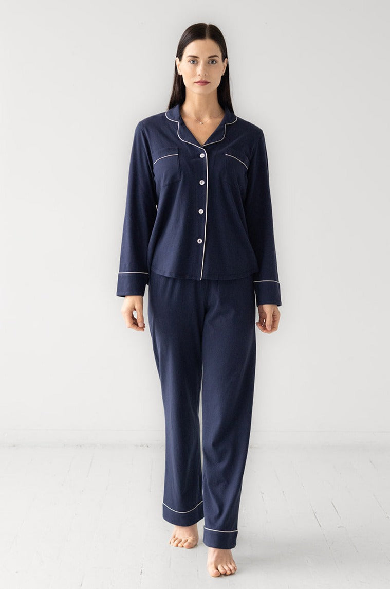Classic Luxury Pajamas in Brushed Pima Cotton - DestGlow