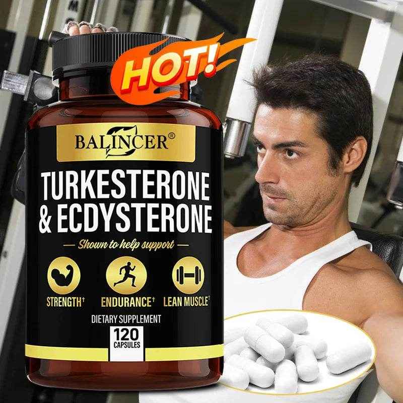 Turkish Licorice Extract, Sterones & Ecdysterone - Energy Supplement, Supports Muscle Growth, Energy, Endurance, 120 Capsules