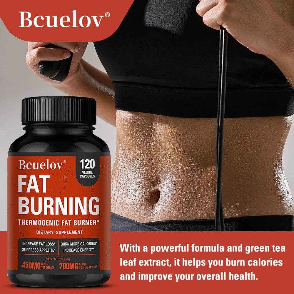 Slimming Capsule Fat Burner, with Acetyl-L-Carnitine, Green Tea Extract and Caffeine - for Healthy Weight Management Supplement