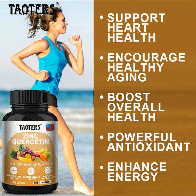 Quercetin Antioxidant Supplements Lung Support Cardiovascular Skin Health Immune Function Anti-Inflammatory Beauty & Health Zinc
