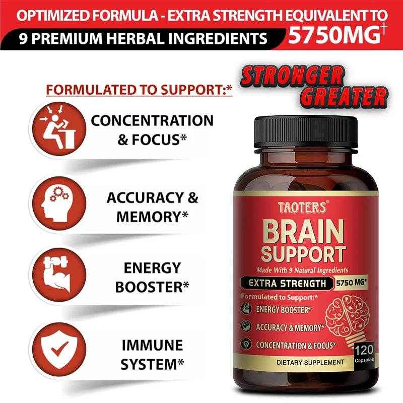 Ashwagandha Root Extract, Brain Support, Helps with Memory and Focus, Accuracy and Concentration, Energy Support.