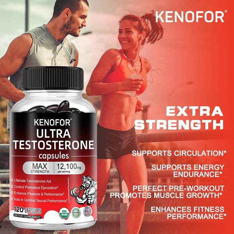 Male Strength Supplement - 12100mg Per Serving, Supports Energy, Endurance and Strength, Relieves Fatigue, Increases Muscle Mass