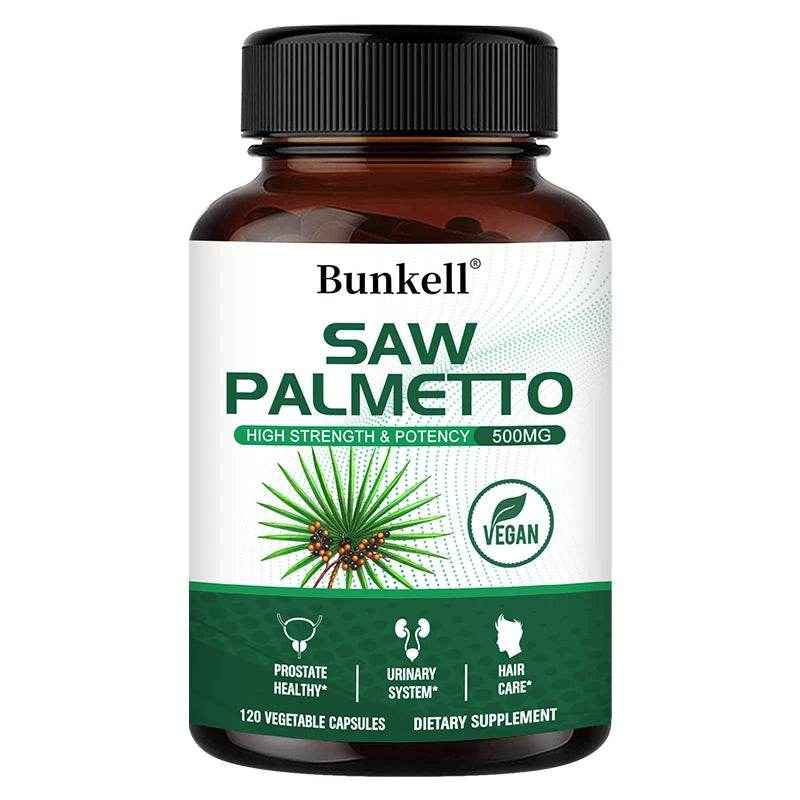 Saw Palmetto Supplement 500mg – Anti-Aging Hair Vitamins To Help with Hair Care, Support Urinary Tract and Prostate Health