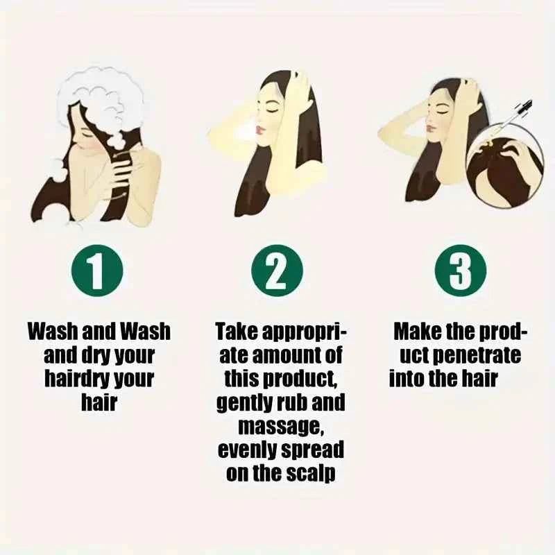 5 Days Ginger Hair Growth Oil Nourish Hydrating Hair Follicles Strengthen Hair Roots Increase Hair Luster Nutrition Essence 2pcs