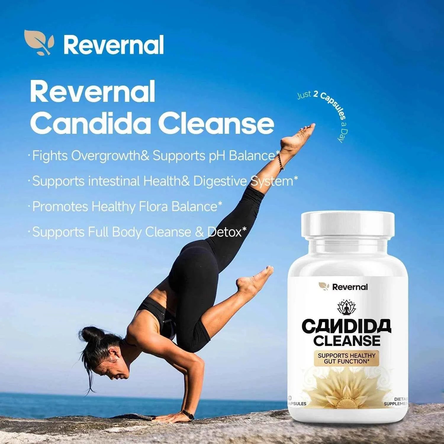 Candida Cleanse - Gut & Colon Support (60 Capsules) - for Men & Women - Natural Herbs for Intestinal Detox - Anti Yeast Overgrow