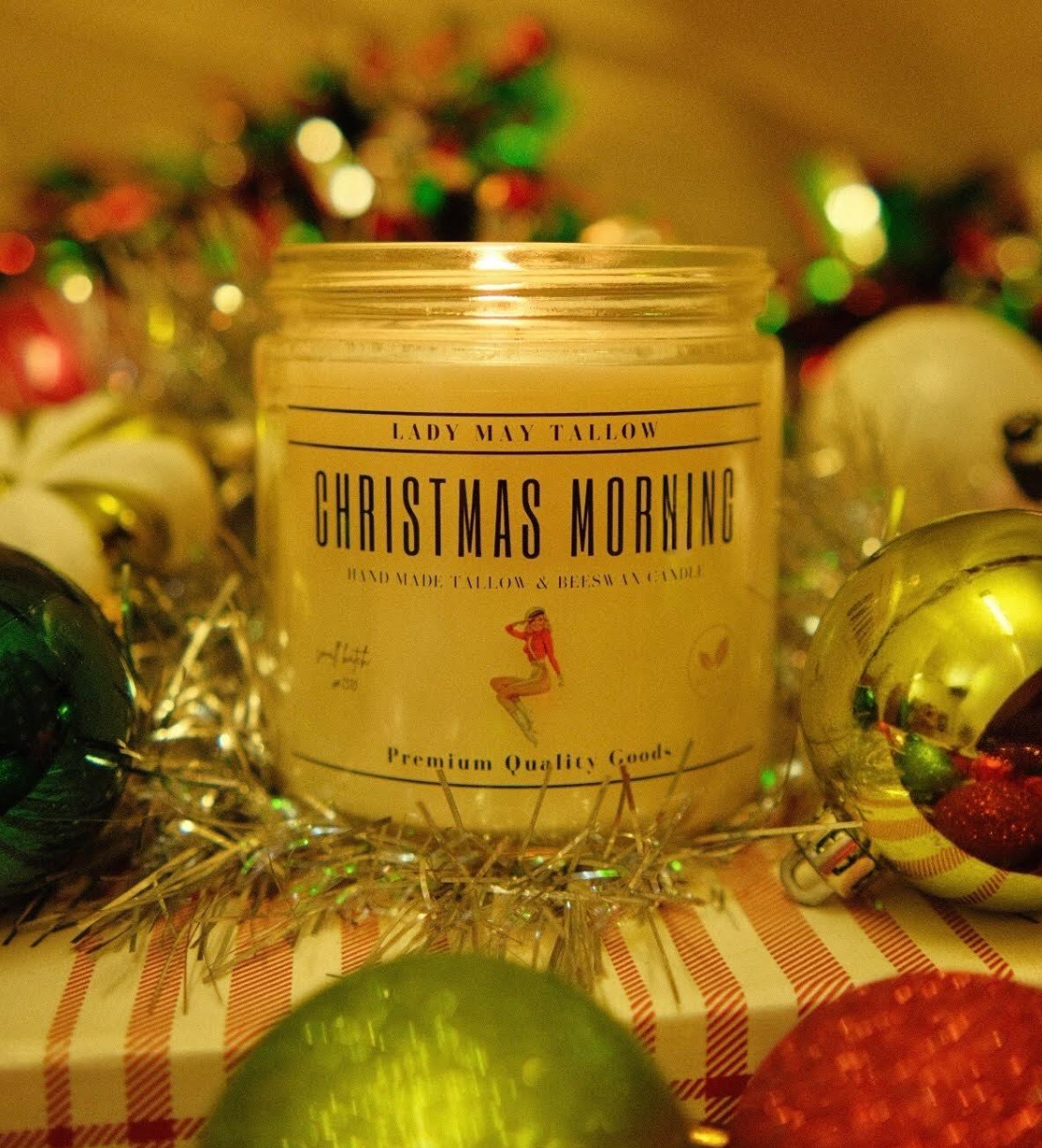 Seasonal Tallow & Beeswax Candle 16oz | Non Toxic Grass-Fed All-Natural Clean Burning