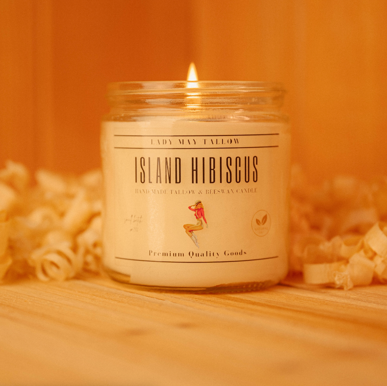 Seasonal Tallow & Beeswax Candle 16oz | Non Toxic Grass-Fed All-Natural Clean Burning