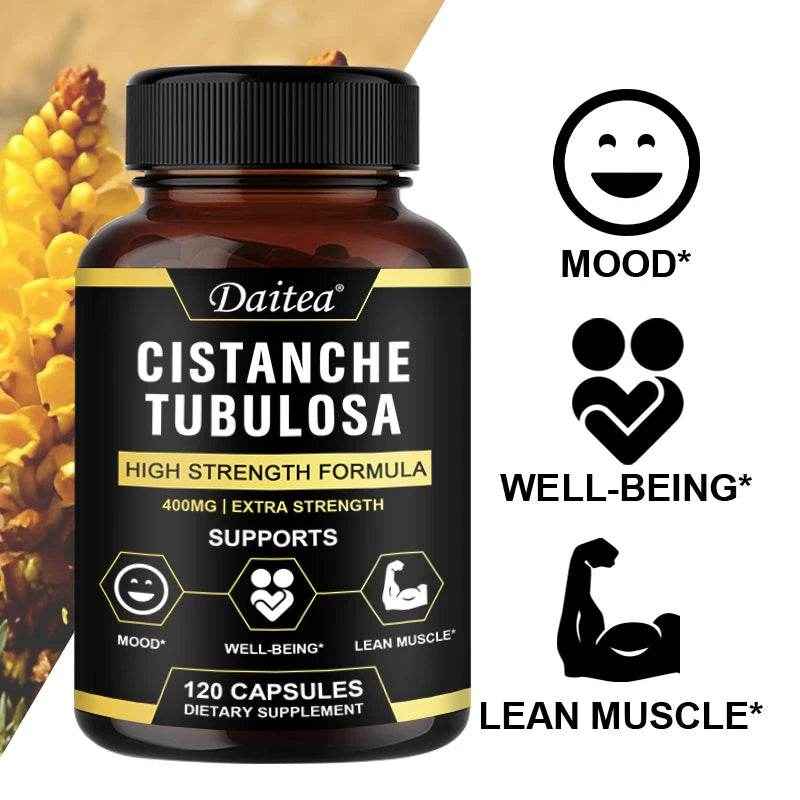 Cistanche Tubulosa Supplement 400MG - Mood, Endurance, Athletic Performance, Energy and Muscle Strength Support