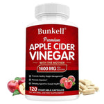 Bunkell Apple Cider Vinegar Supplement, Digestion Boosting, Cleansing, Detoxification, Metabolism and Fat Burning