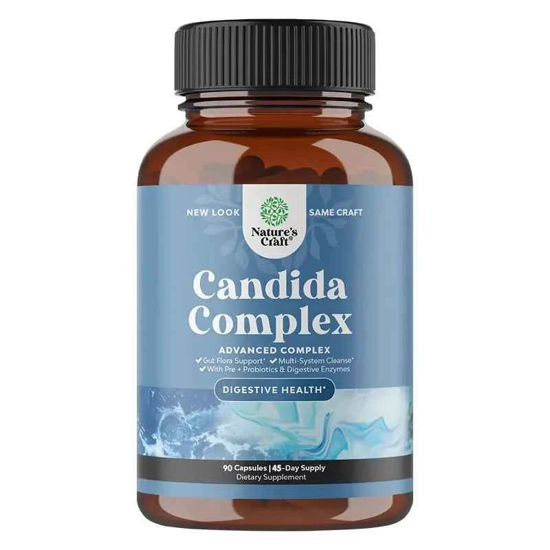 Candida Complex with Digestive Enzymes - Probiotics and Oregano Leaf Extract for Better Digestion, Gut Cleansing and Immunity