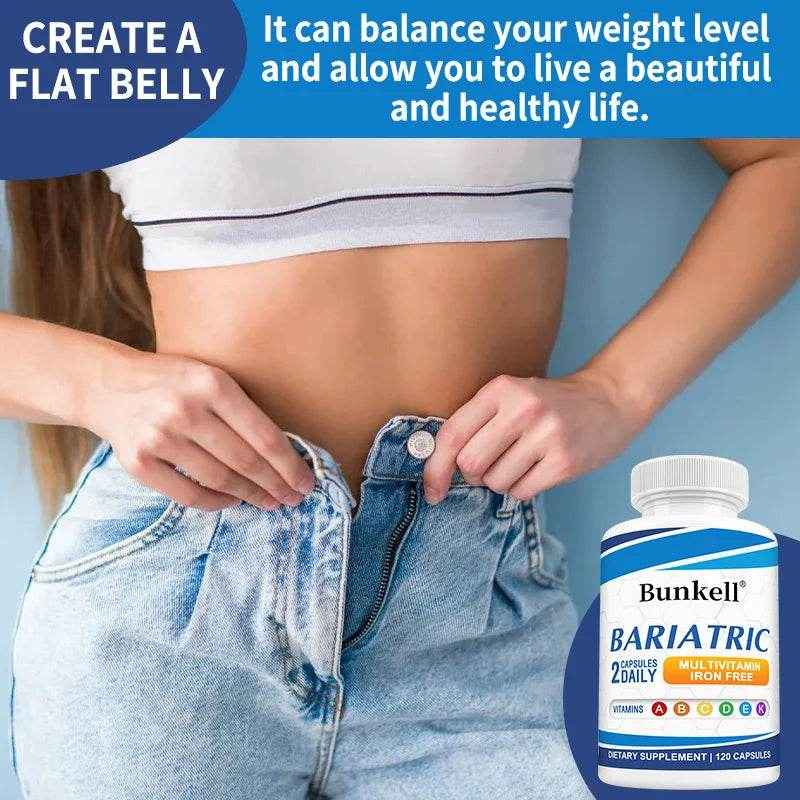 Multivitamin with Iron - Weight Management Supplement, Fat Burning & Metabolism, Vitamin & Mineral Supplement, 120 Capsules