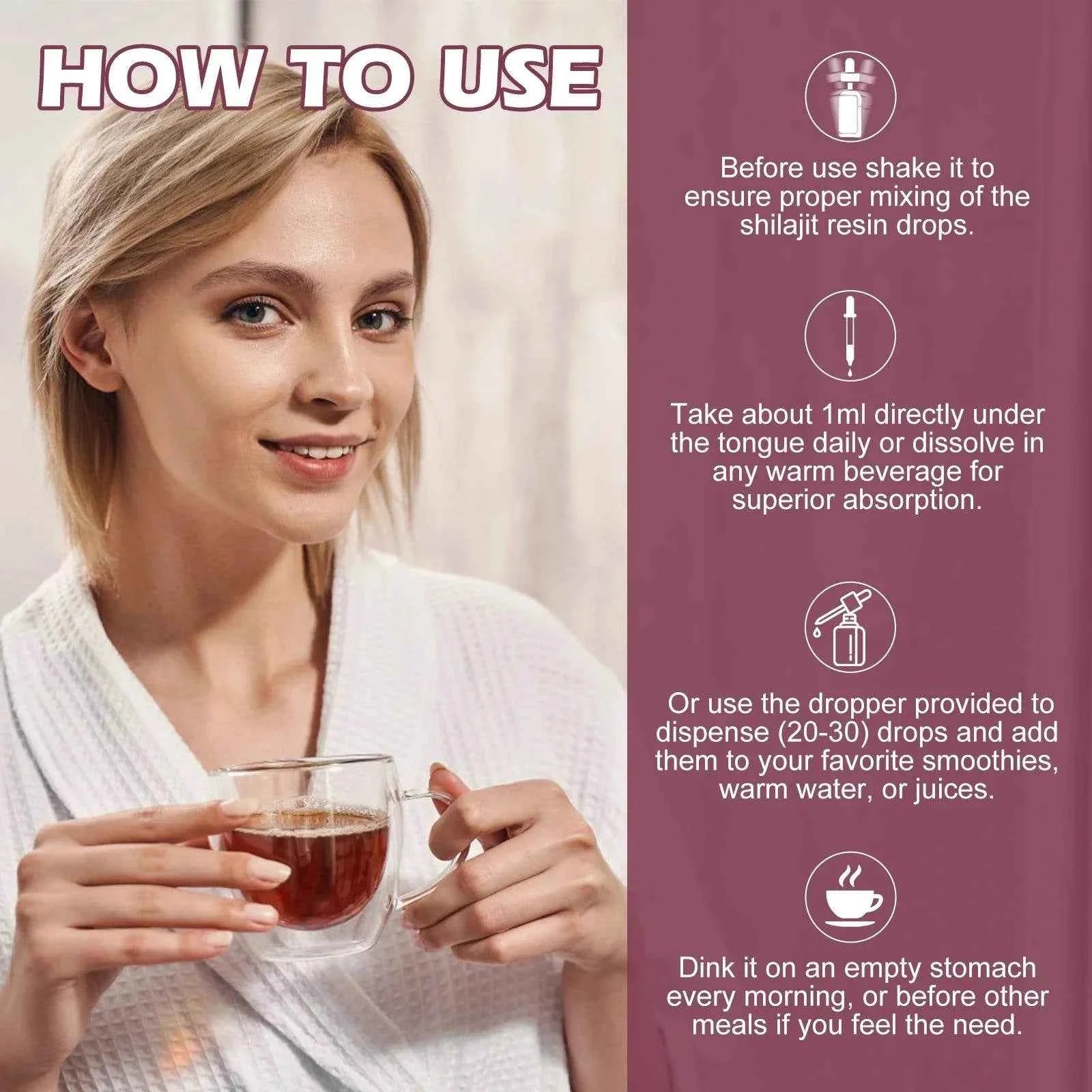 BEWORTHS Himalaya Original Pure Shilajit Drop Naturally Enriched with Fulvic Acid and 85+Trace Minerals, Gluten Free