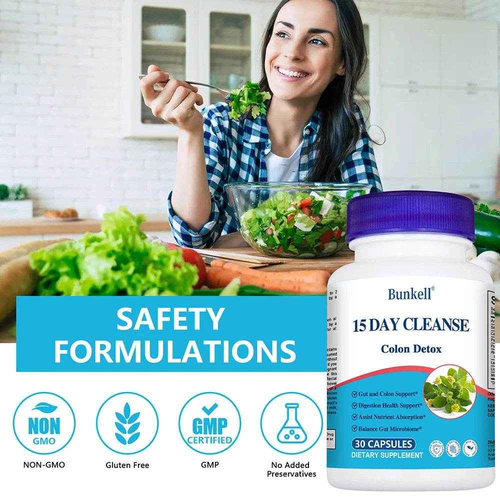 Best Selling Gut Health Supplement Improves Digestive Comfort 15-Day Cleanse Detox Gut and Colon Support Premium Capsules