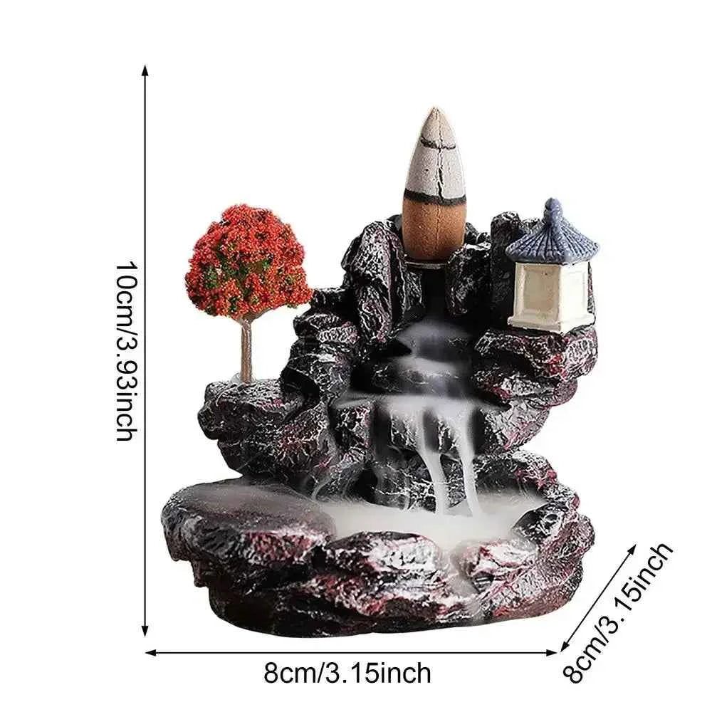 Waterfall Backflow Incense For Home And Office Decoration With Incense Cones