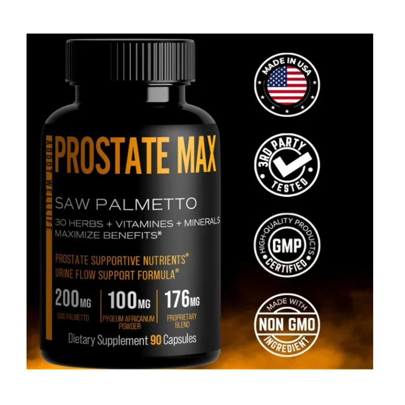 With Saw Palmetto and 30 Powerful Herbal Extracts, Minerals and Vitamins to Maximize Prostate Health, 90 Capsules by Roksy