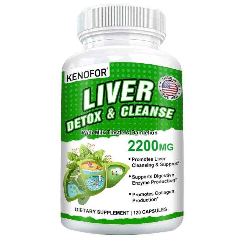 Fatty Liver Cleanse and Liver Detox Supplement - with Turmeric, Milk Thistle and Dandelion for Men Women To Support Liver Health