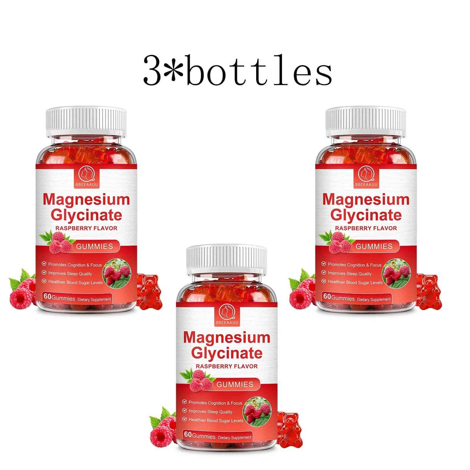 Magnesium Glycinate Gummies - Sugar Free Magnesium Potassium Supplement for Calm Support & Sleep for Adults