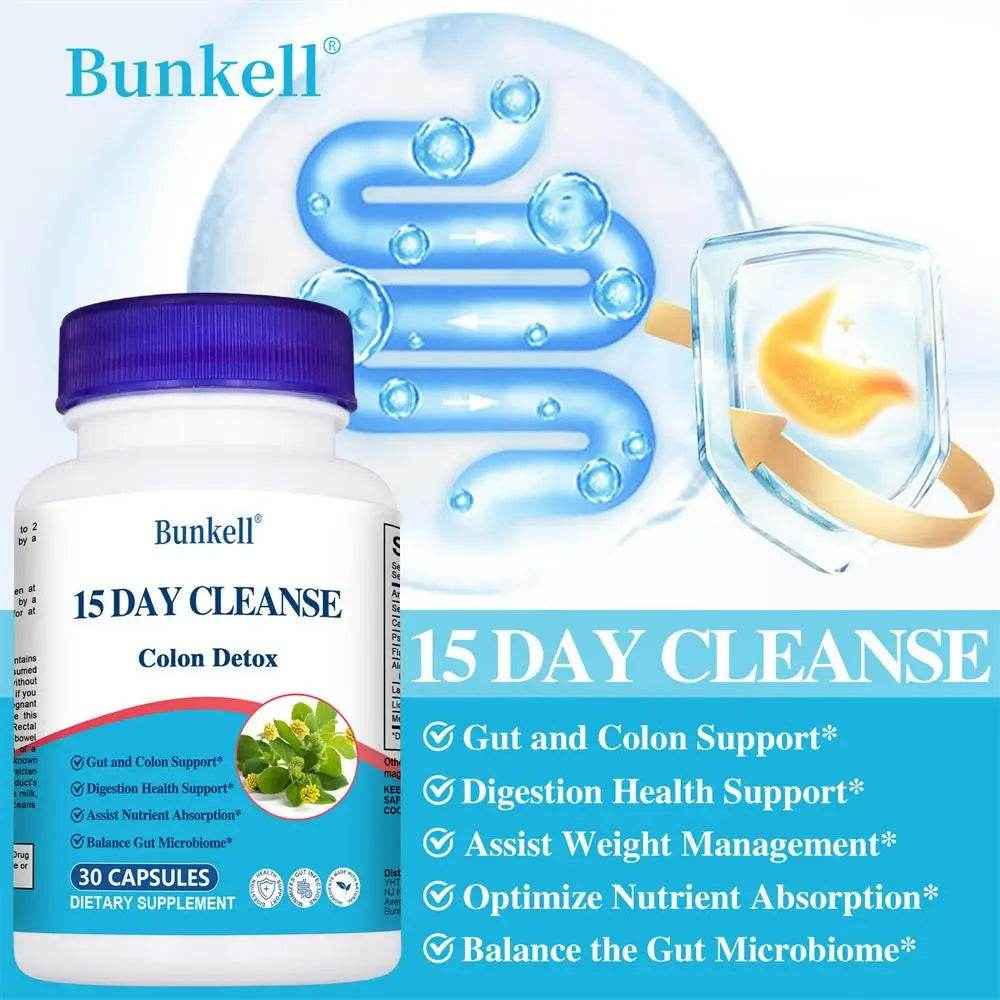 Best Selling Gut Health Supplement Improves Digestive Comfort 15-Day Cleanse Detox Gut and Colon Support Premium Capsules