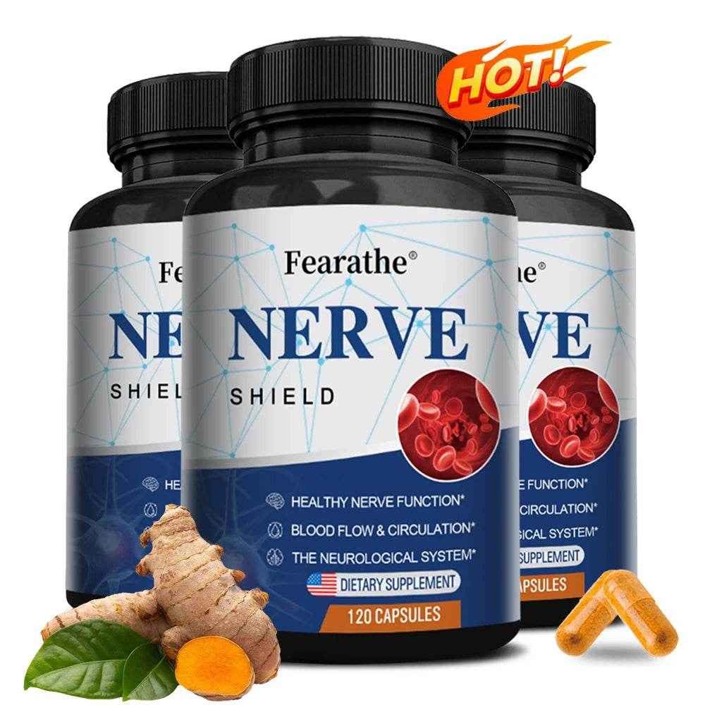 Nerve Support Supplement - Contains 600 Mg Daily Dose of Lipoic Acid for Healthy Nerve Function, Blood Flow and Circulation