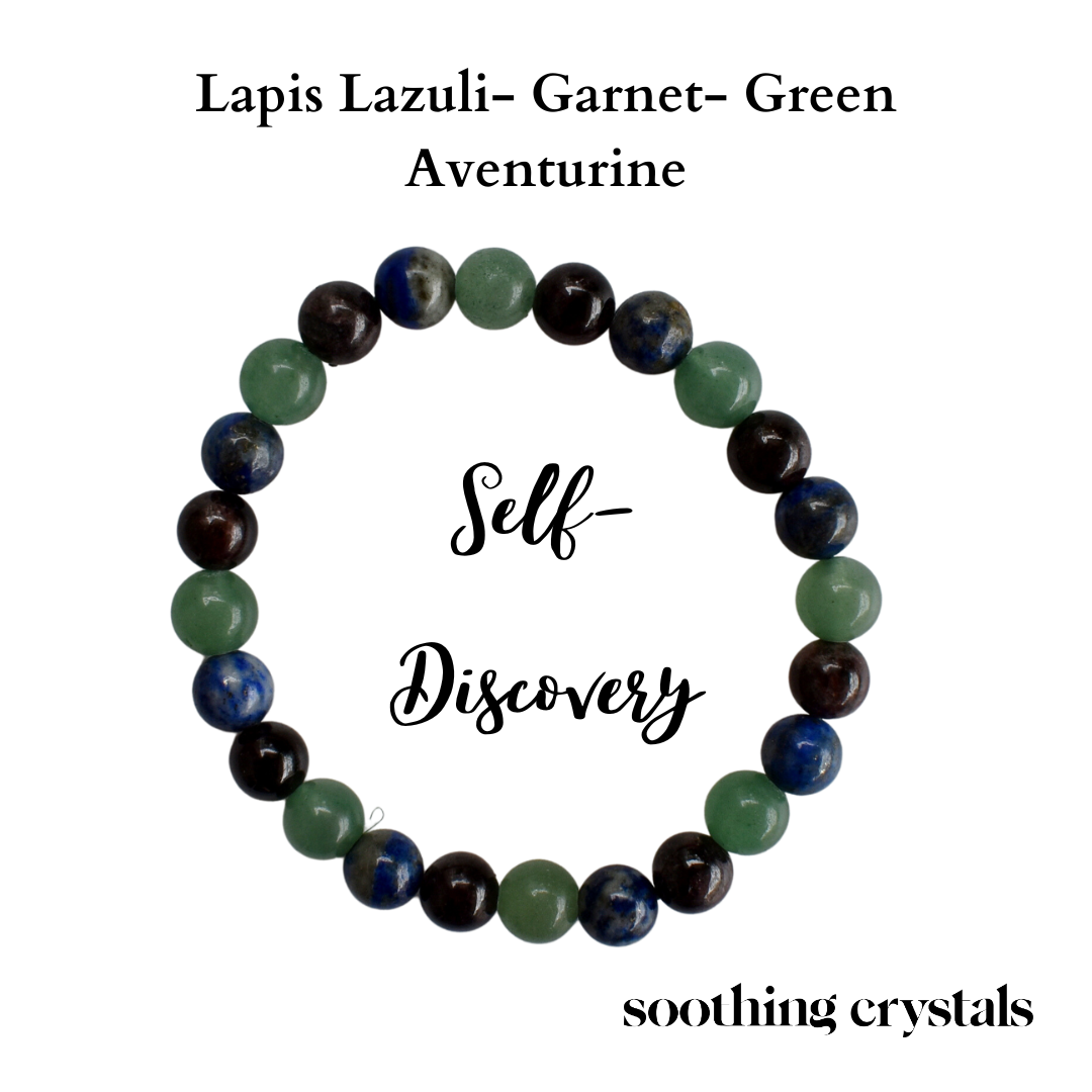 Encourages SELF-DISCOVERY Crystal Bracelet (Communication, Balance, Luck) DestGlow
