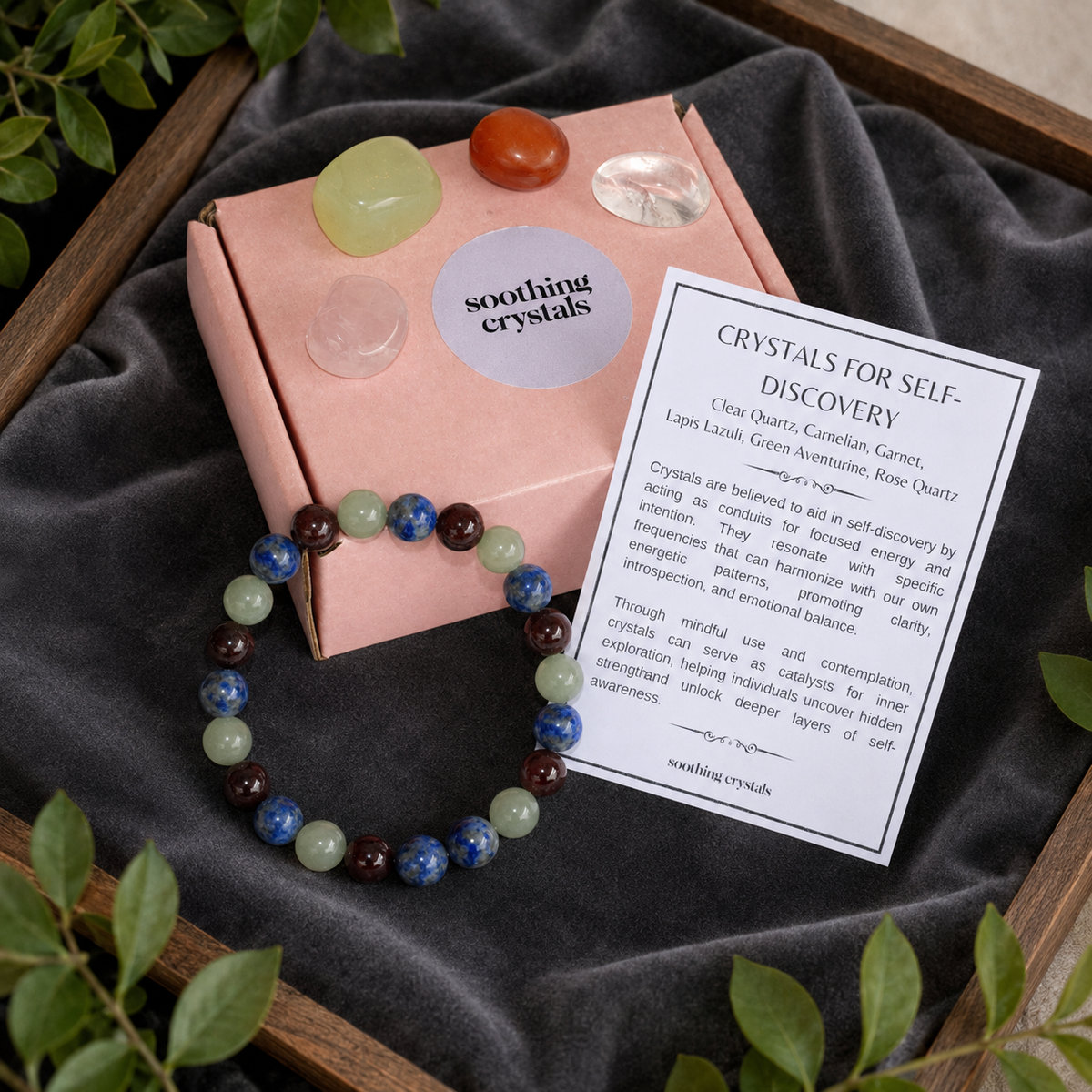 Encourages SELF-DISCOVERY Crystal Kit, Gemstone Tumble Kit, Self-Discovery Crystal Gift Set