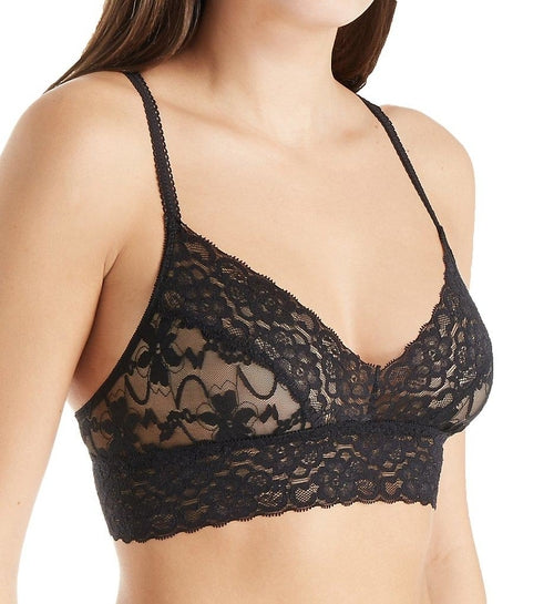 Semisheer Lace Wireless Bralette - Comfortable Unlined Lace Bra