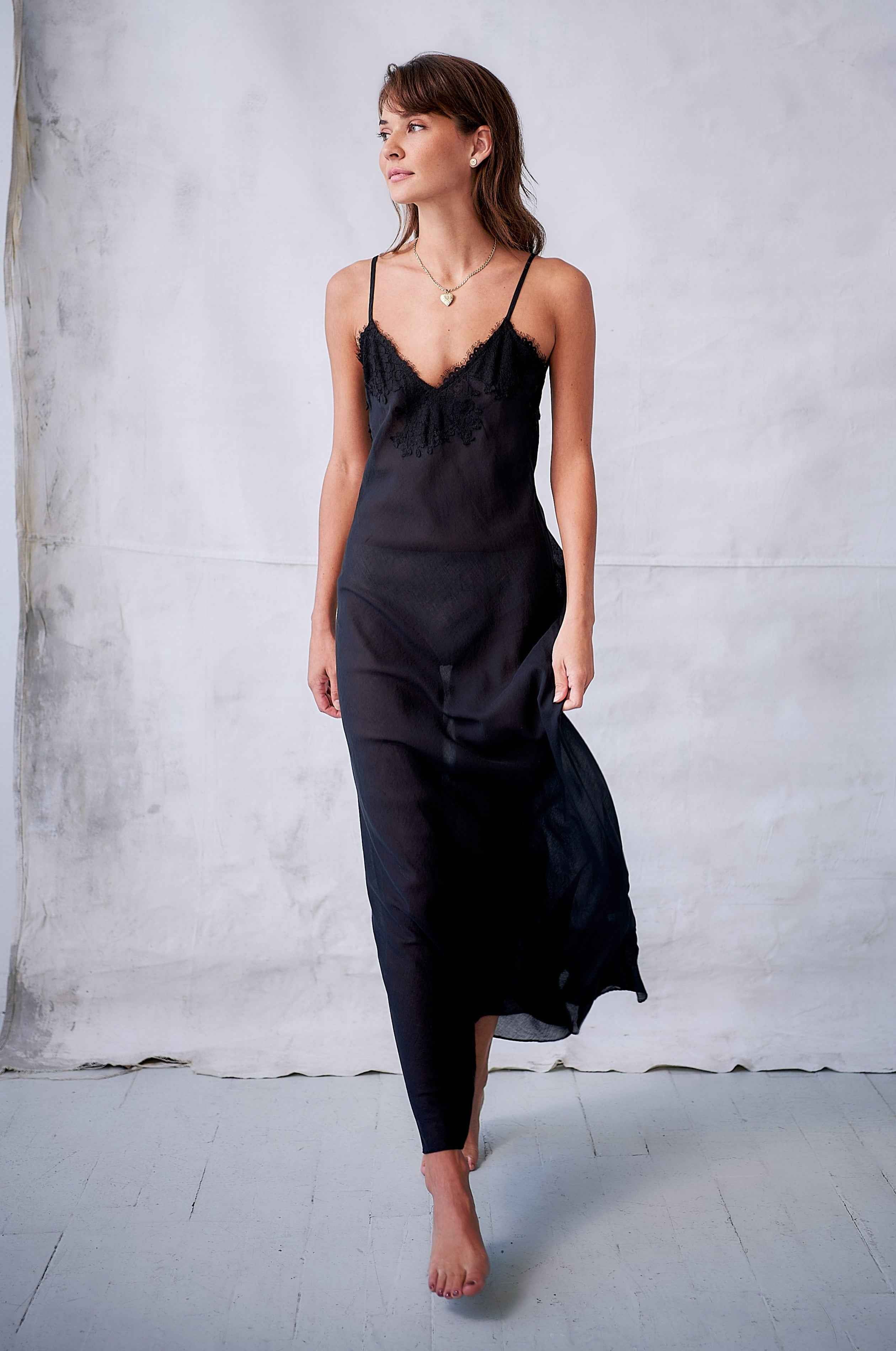 Serafina Cotton/Silk Long Gown