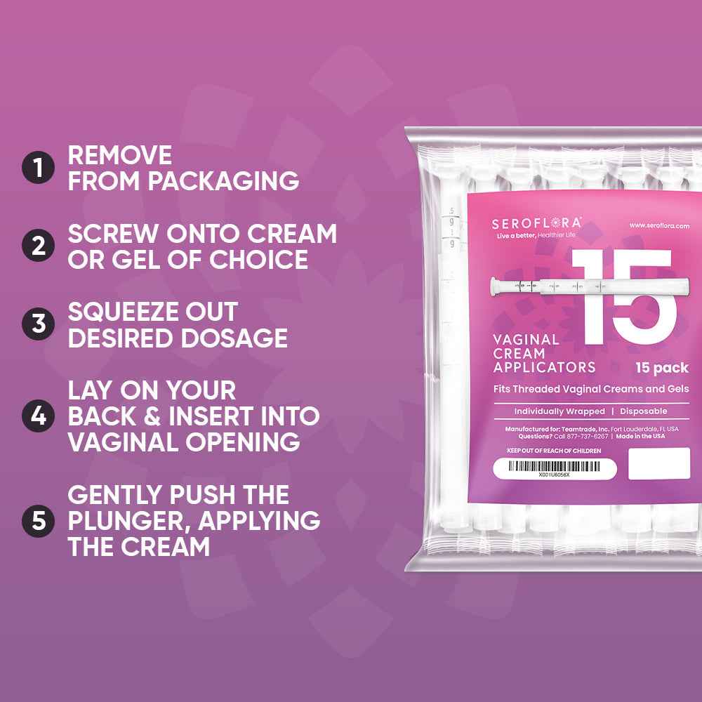 Disposable Vaginal Cream Applicators for Premarin, Estace & many others (15ct)