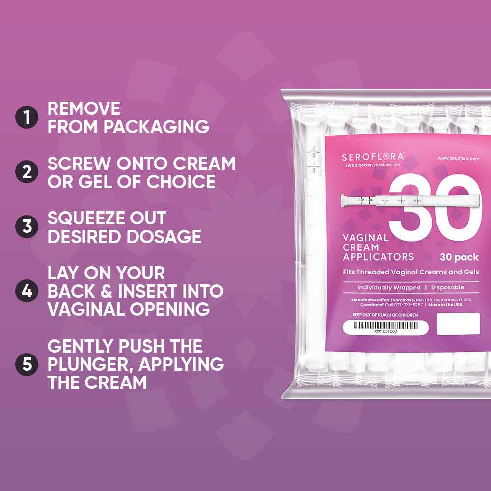 Disposable Vaginal Cream Applicators for Premarin, Estrace & many others (30ct)