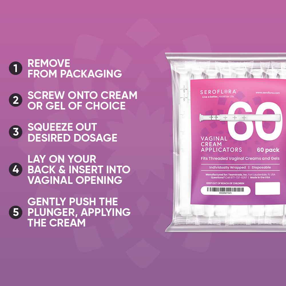 Disposable Vaginal Cream Applicators for Premarin, Estrace & many others (60ct)