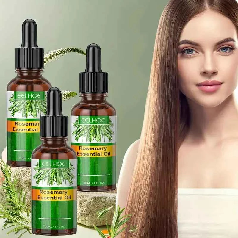 Rosemary Essential Oil Improves Frizz Strengthen Hair Roots Preventing Hair Dryness Split Nourishing Soft Glossy Hair Care Oil