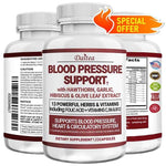 Blood Pressure Support Supplement - Supports Fat Metabolism, Blood Circulation, Healthy Brain, Heart, Blood Vessels