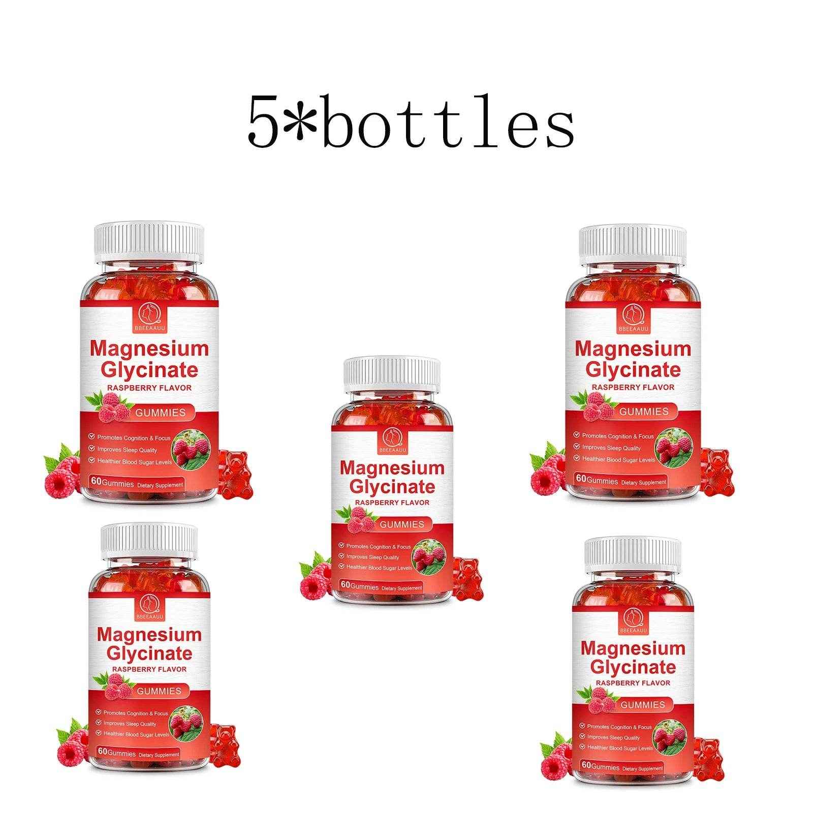 Magnesium Glycinate Gummies - Sugar Free Magnesium Potassium Supplement for Calm Support & Sleep for Adults