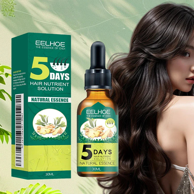 5 Days Ginger Hair Growth Oil Nourish Hydrating Hair Follicles Strengthen Hair Roots Increase Hair Luster Nutrition Essence 2pcs by Roksy