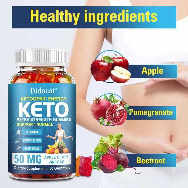 Apple Cider Vinegar 50 mg, Organic Pomegranate Juice Powder, Energy, Weight Management Support, 60 Capsules, Dietary Supplement