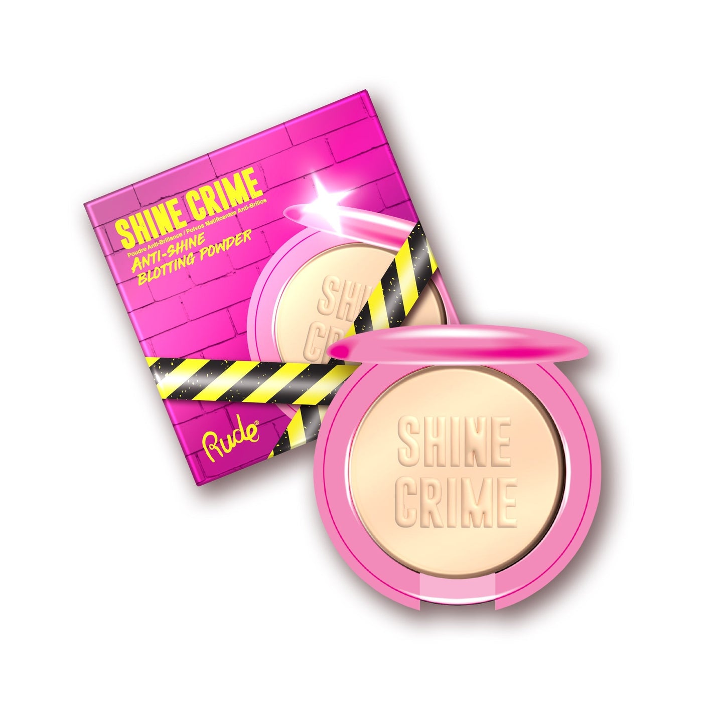 RUDE Shine Crime Anti-Shine Blotting Powder - Natural - Natural - DestGlow