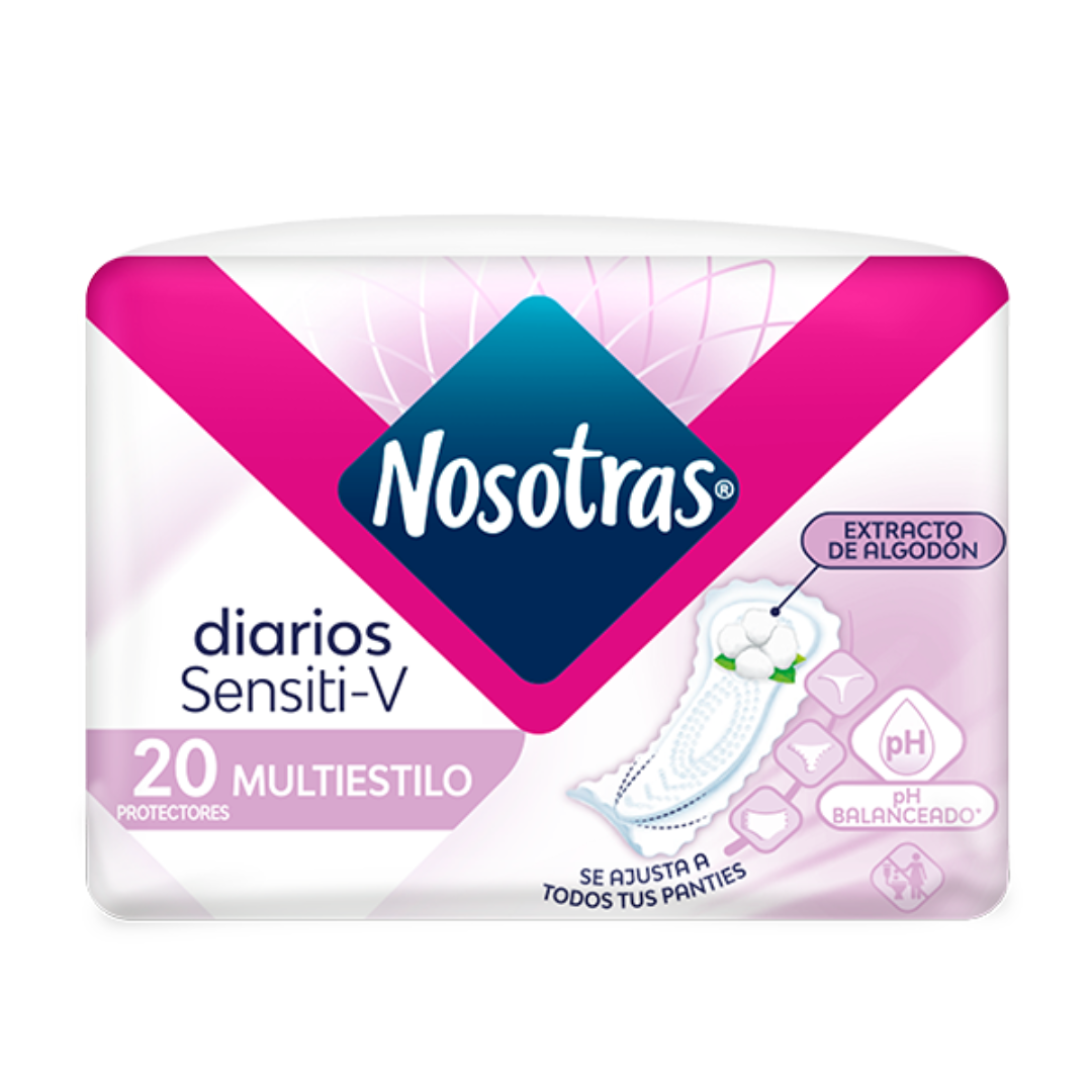 Nosotras Diarios Sensiti-V Multiestilo (20ct) DestGlow