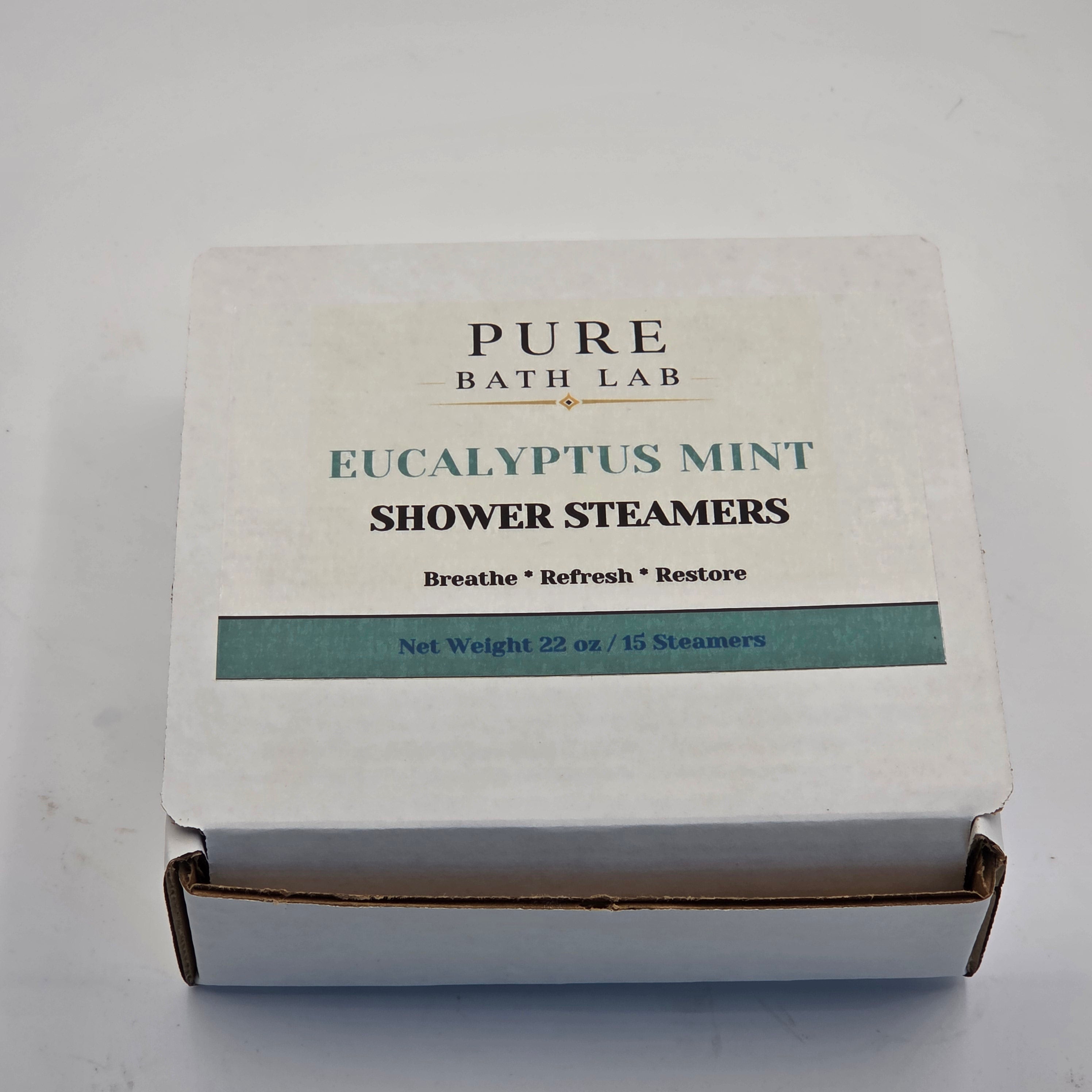 Eucalyptus Mint - Breathe Easy Shower Steamers - Sinus Relief Eucalyptus Menthol (15 count) by Spa Pure